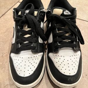 Nike Dunk Low Retro White Black Panda SZ 7Y